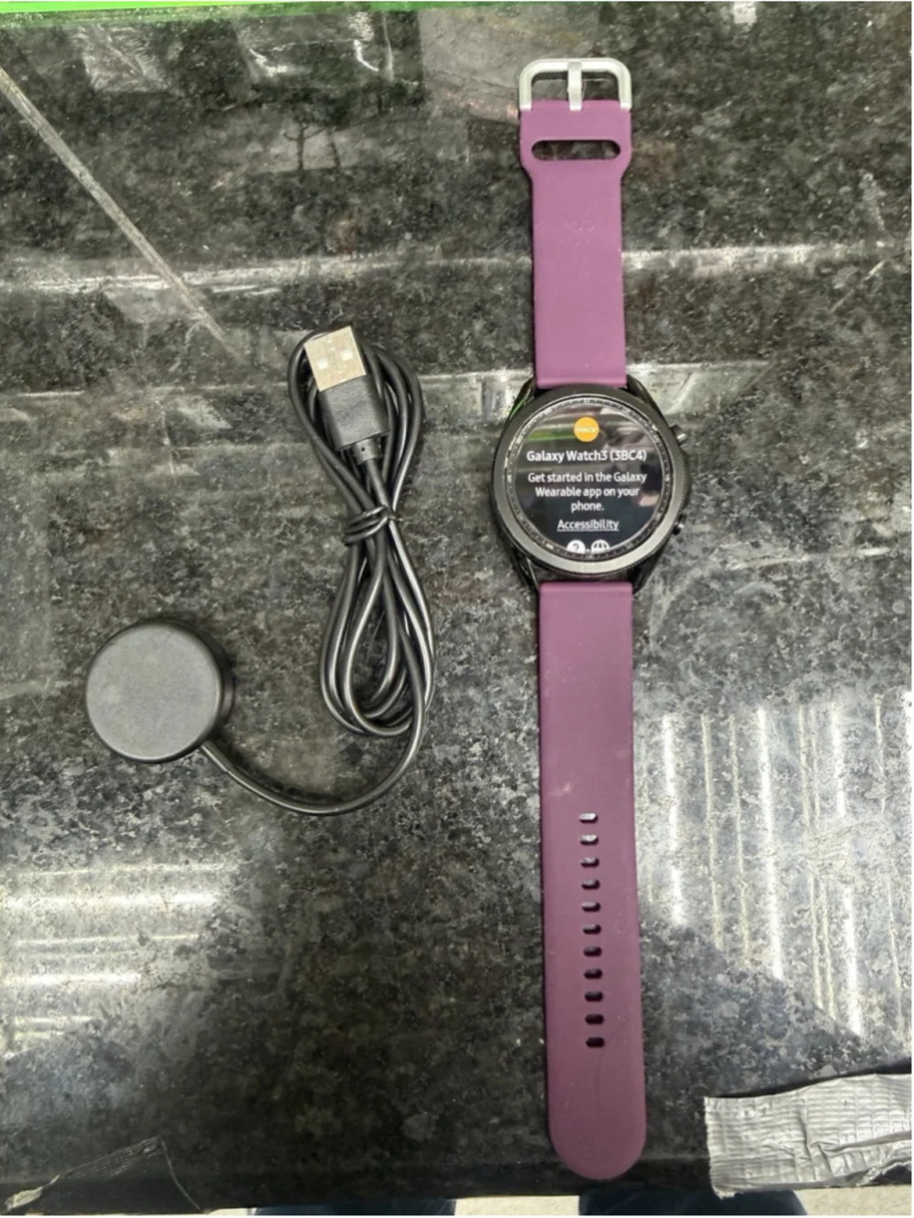 Galaxy Watch 3 45mm Smartwatch – Black/Purple
